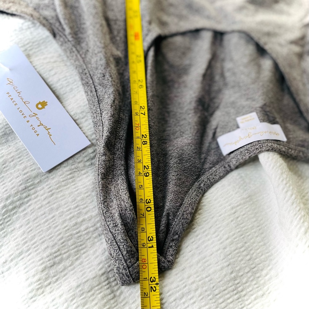 SPIRITUAL GANGSTER | S | NWT Perfect Lounge Romper Heather Grey White Drawstring